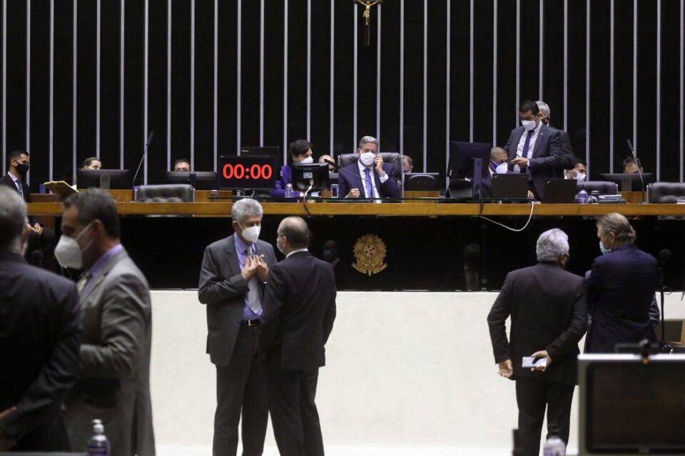 Senador Davi Alcolumbre (DEM-AP), ao se despedir da Presidência do Senado. Foto: Pedro França/Agência Senado