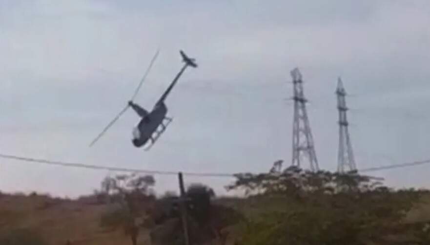 Helicóptero com deputado federal bate em rede elétrica e cai - Diário do Poder