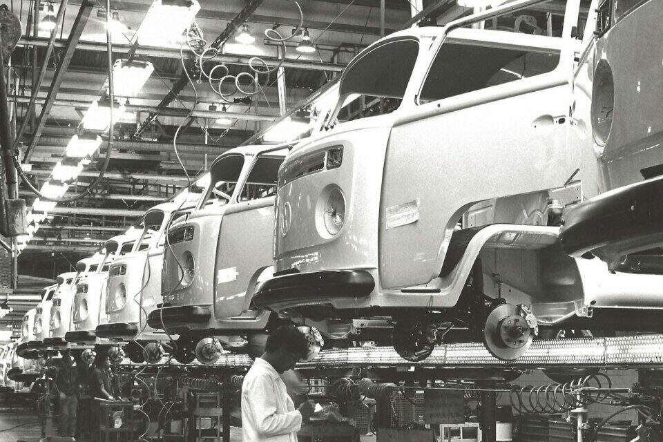 Volkswagen Kombi na planta Anchieta.
