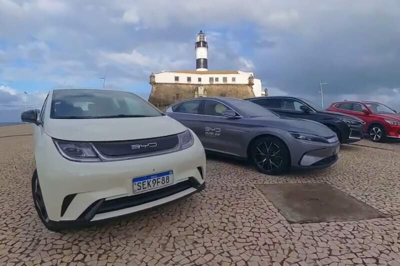 BYD no Farol da Barra em Salvador, Bahia.