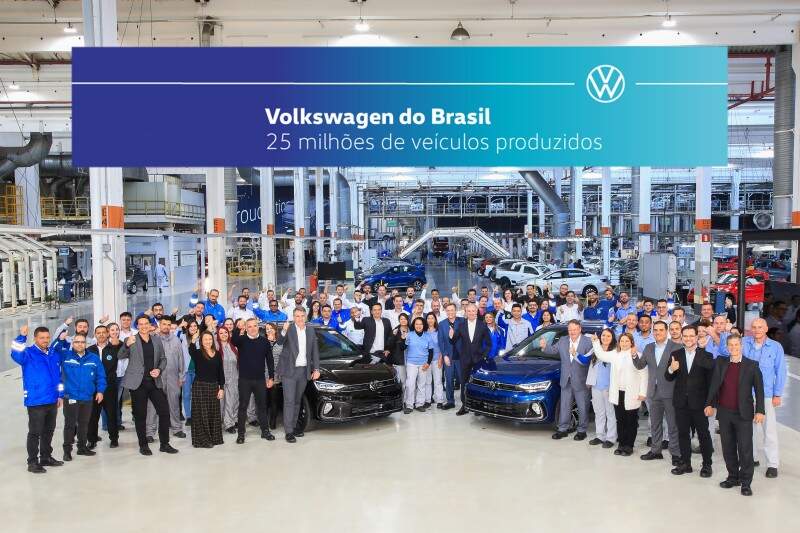 Volks 25 milhões de unidades produzidas.