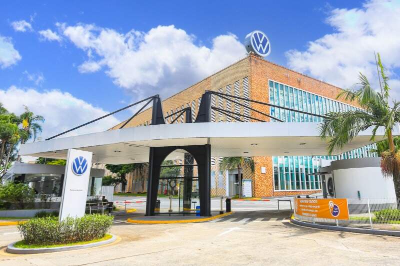 Fábrica Volkswagen no Brasil.