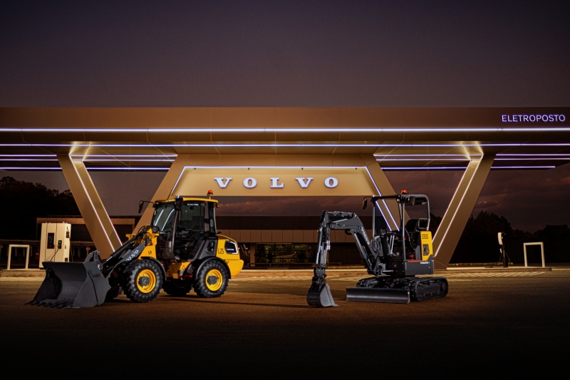 Máquinas de trabalho compacatas e elétricas da Volvo CE.