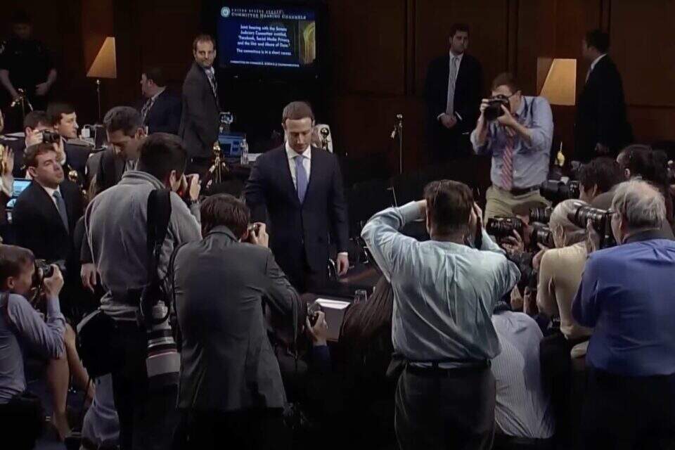 Mark Zuckerberg no Congresso dos EUA. Foto: Captura/YouTube/CSPAN