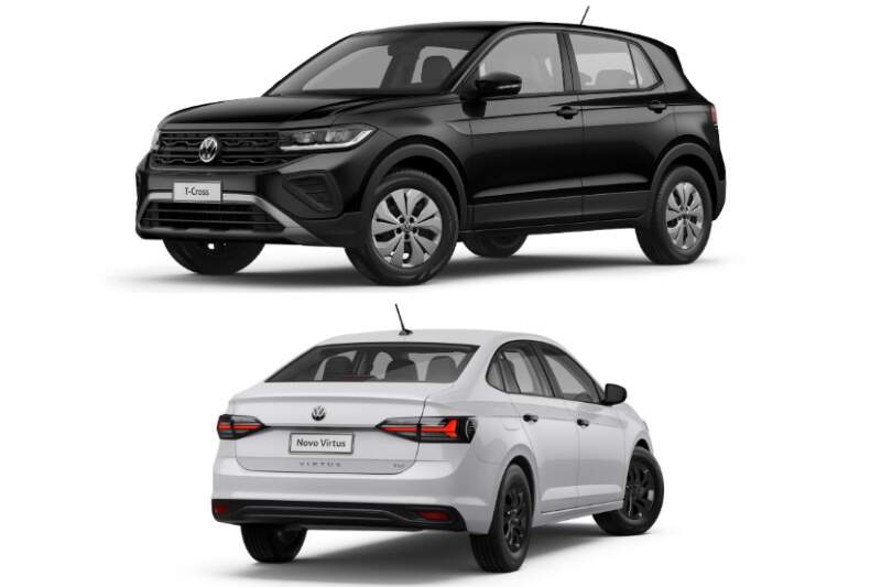 Volkswagen T-Cross e Virtus Sense.