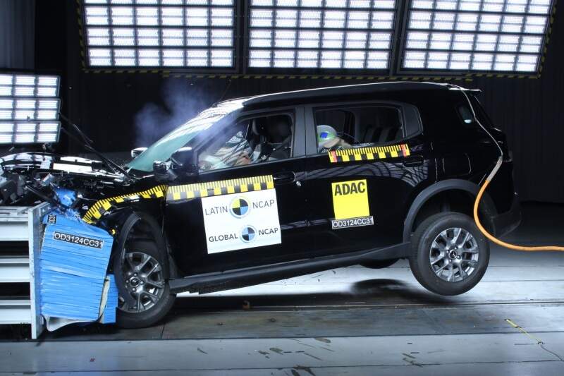 Teste Latin Ncap Citroën C3 Aircross.