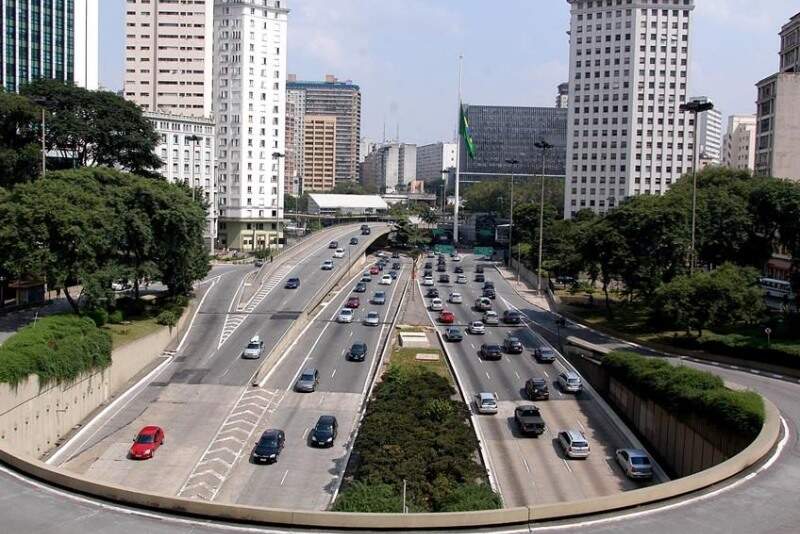 Trânsito em São Paulo.