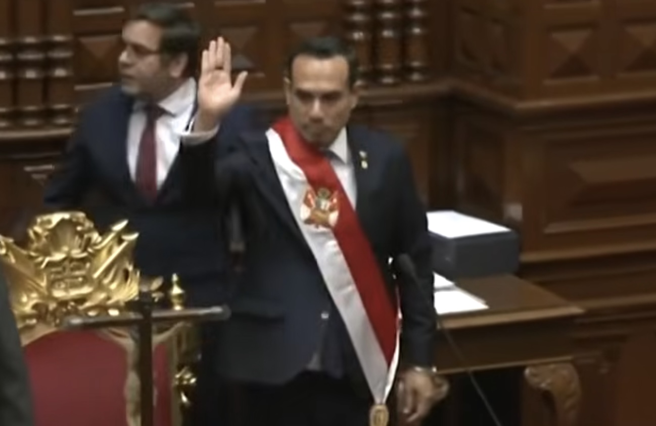 José Jerí, presidente interino do Peru destituído do cargo. Foto: Captura/Youtube NTN