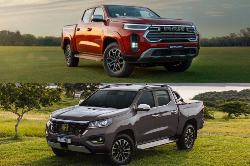 Ram Dakota e Fiat Titano.