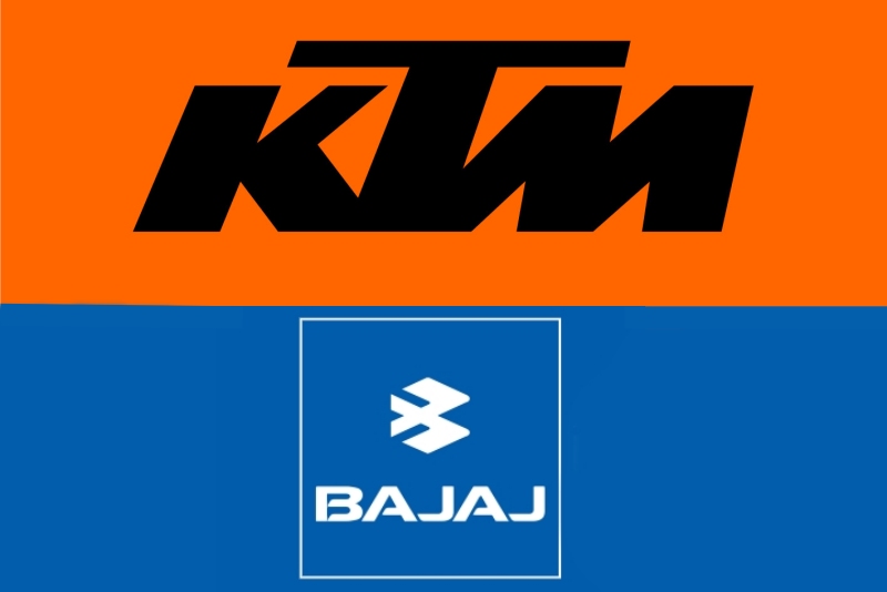 Logos KTM e Bajaj.